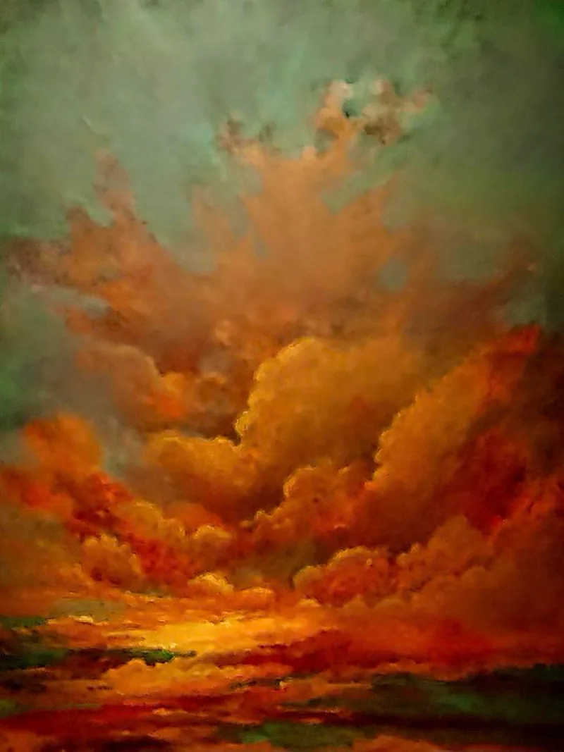 Abstract Painting - Urban Sunset