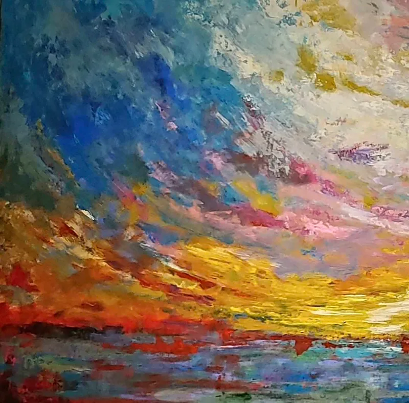 Abstract Painting - Desert Night